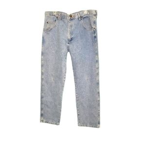 Wrangler Light Wash Straight Leg Men's Jeans Size 38x30
